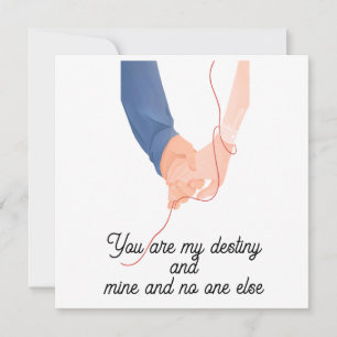 Convite Fio Vermelho do Destino – Amor de mãos dadas do pa