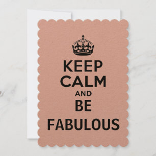 Convite Fique calma e seja fabulosa