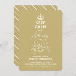 Convite Fique Calmo Chá O Chá de panela Engraçado Da Noiva