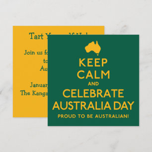 Convite Fique calmo e Celebre o Dia da Austrália!