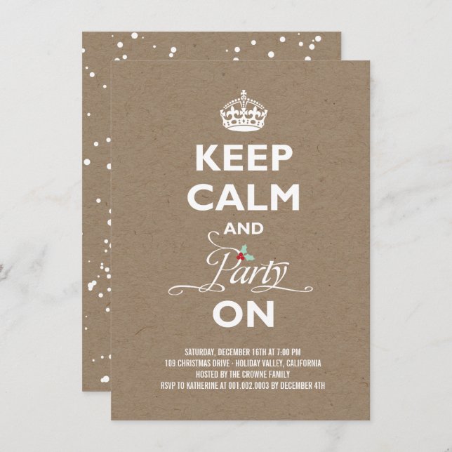 Convite Fique calmo e festejado no festival de férias do K (Frente/Verso)