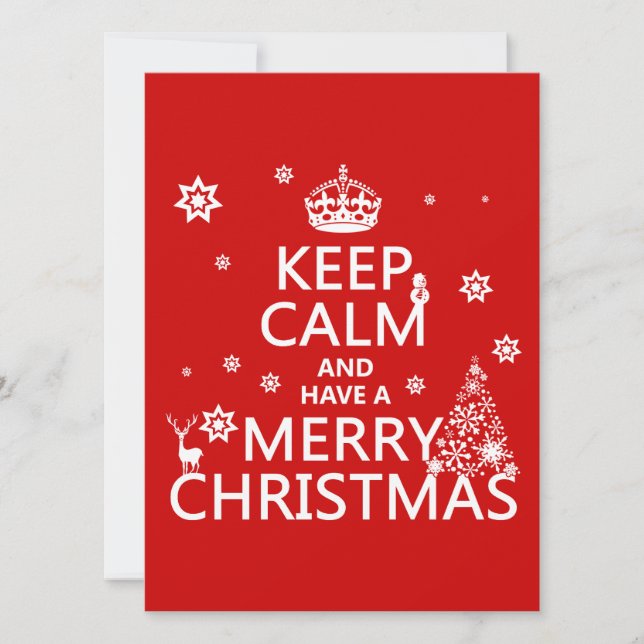 Convite Fique calmo e tenha um feliz Natal (Frente)