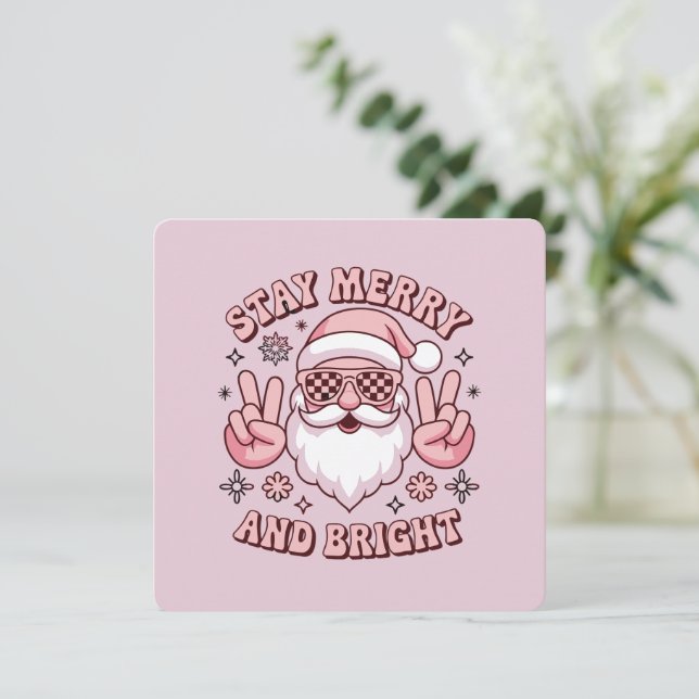 Convite Fique Feliz E Feliz Natal Ufly Xmas (Em pé/Frente)