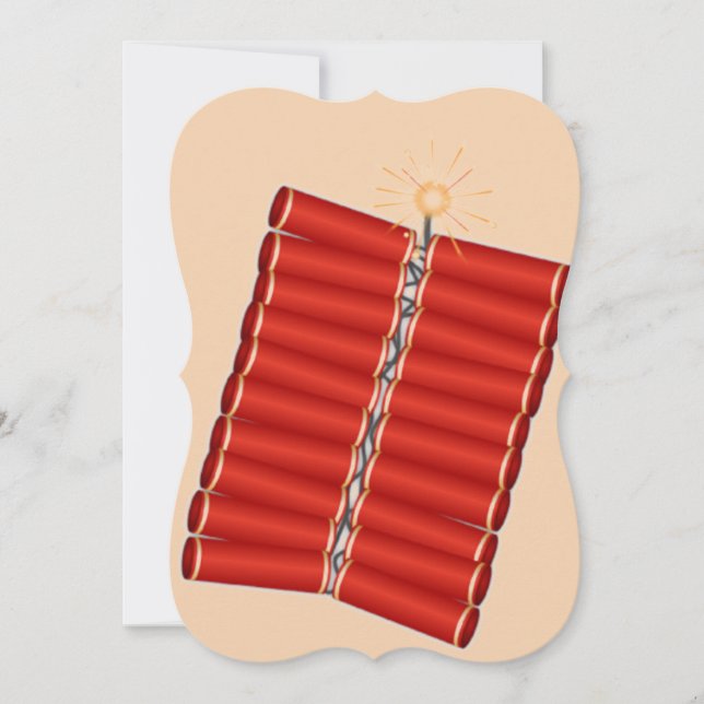 Convite Firecrackers Chineses (Frente)