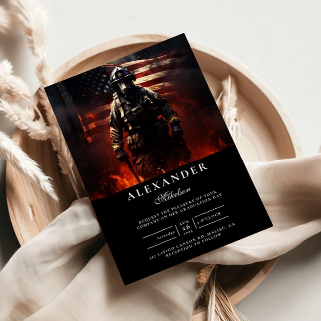 Convite Firefighter Class of 2026 Graduation (Criador carregado)