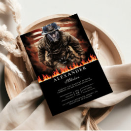 Convite Firefighter Hero Graduation