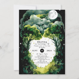 Convite Firefly Fantasy Woodland Birthday