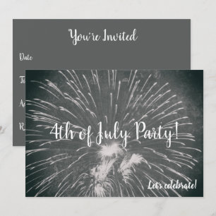 Convite Fireworks 4 de julho