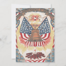 Convite Fireworks do American Flag Liberty Bell