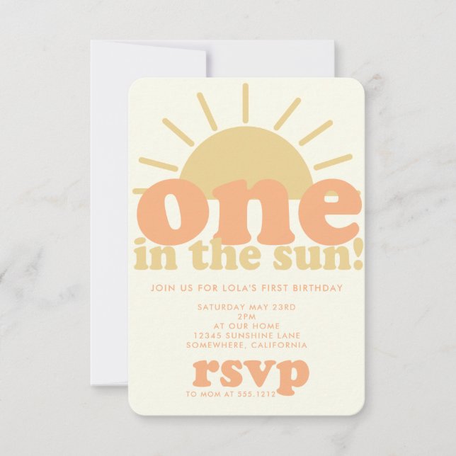 Convite First Birthday Invite (Frente)