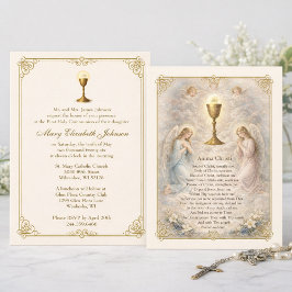 Convite First Communion Invitation Anima Christi