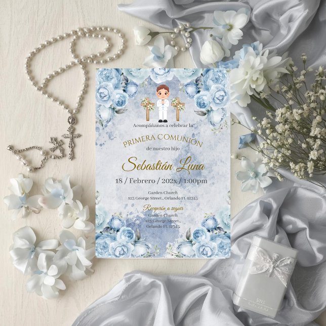 Convite First Communion Invitation Boy (Criador carregado)