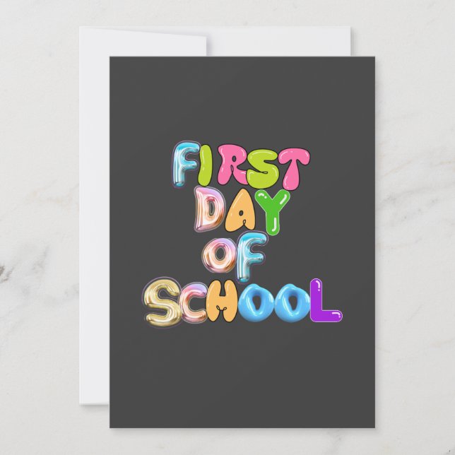 CONVITE FIRST DAY OF SCHOOL, BACK TO SCHOOL GIFTS (Frente)