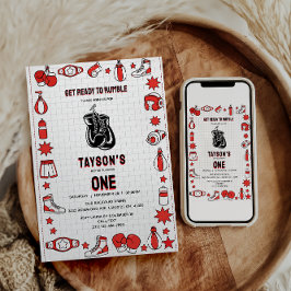 Convite First Knockout Boxing 1st Birthday – Fun Kids Part