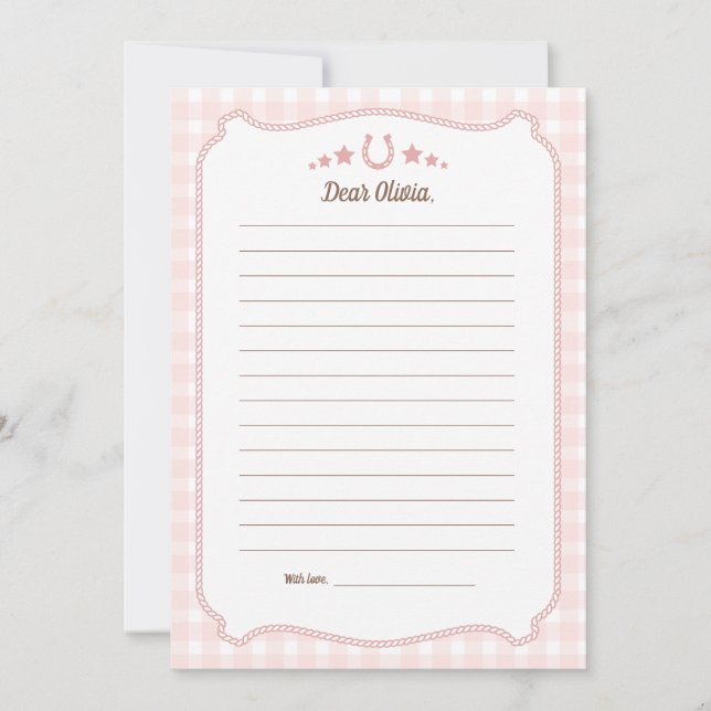 Convite First Rodeo 1st Birthday Time Capsule Cards (Frente)