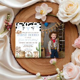 Convite First Rodeo Birthday Invitation with Photo