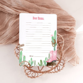 Convite First Rodeo Pink Wild West Time Capsule Cards