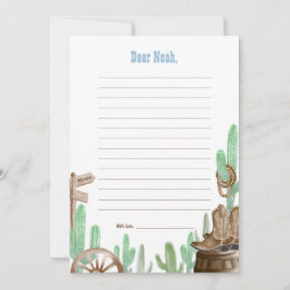 Convite First Rodeo Pink Wild West Time Capsule Cards