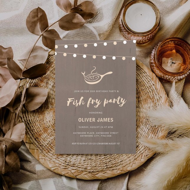 Convite Fish fry birthday party (Criador carregado)