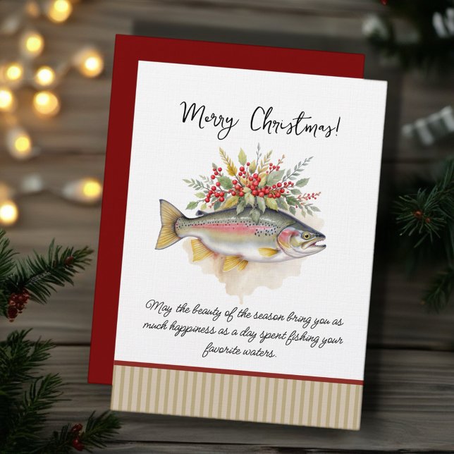 Convite Fishing Christmas Invites (Celebrate the holiday season with our Fishing-Themed Christmas Cards collection! )
