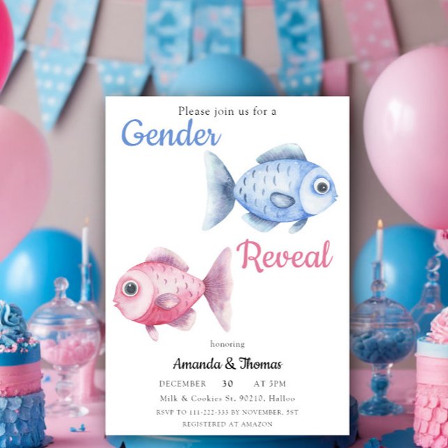 Convite Fishing Gender Reveal (Criador carregado)