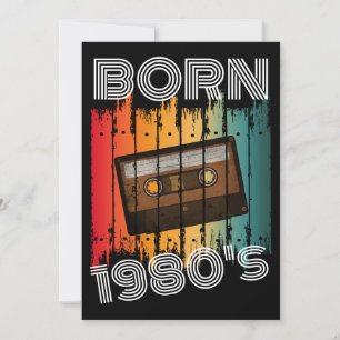 Convite Fita Cassete Retro Personalizada Anos 80