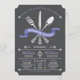 Convite Fita de ensaio em placas (chalkboard) Jantada