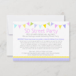 Convite Fita de festa de rua com distanciamento social