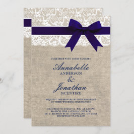 Convite Fita De marinho Em Casamento Russo De Colmeia E Lo