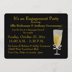 Convite Fita do pêssego do brinde de Champagne da festa d