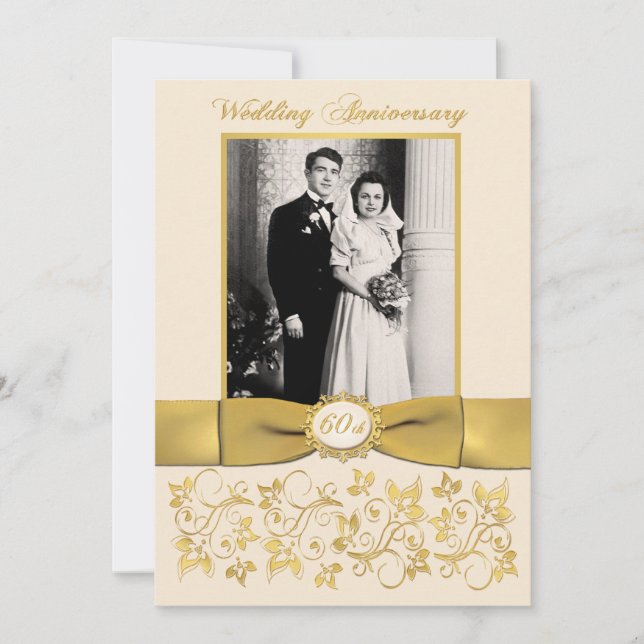 CONVITE FITA IMPRESSA Aniversário de 60 anos (Frente)