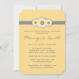 Convite Fita margarida - Cinza amarela e Chá de panela bra
