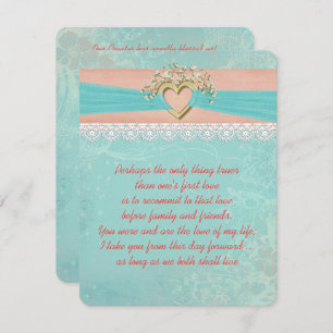 Convite Fita Renovável Romântica e Coração