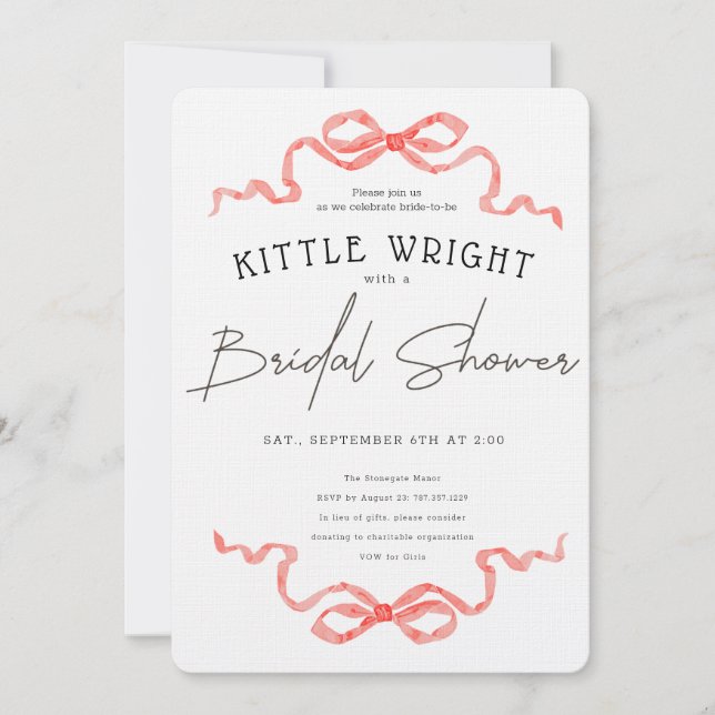 Convite Fitas e Chá de panela Romance (Frente)