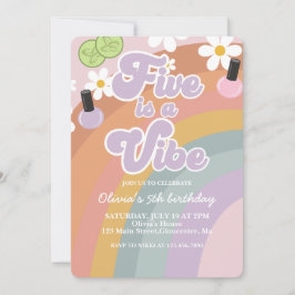 Convite Five é uma vibe Spa Rainbow 5º Aniversário