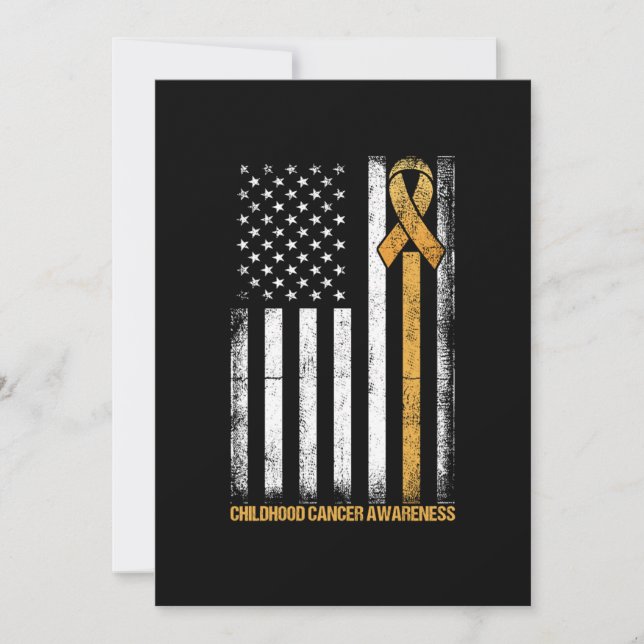 Convite Flag Childhood Cancer Awareness Gift (Frente)