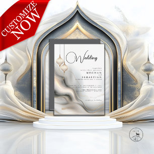 Convite Flair Arábico Exótico e Dourado