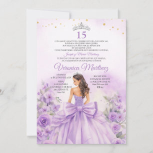 Convite Flair Floral Princesa Arco Doce 15 Anos