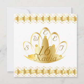 Convite Flamboyant Tiaras Sweet 16 Convidando-Cust.