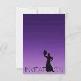 Convite Flamenco Latim Dance Party Purple Lavanda Ombre