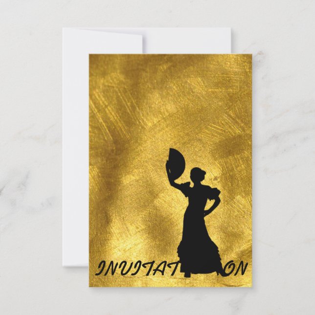 Convite Flamenco Latino Ball Dance (Frente)