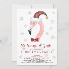 Convite Flamingle & Jingle Papais noeis Flamingo Partido d