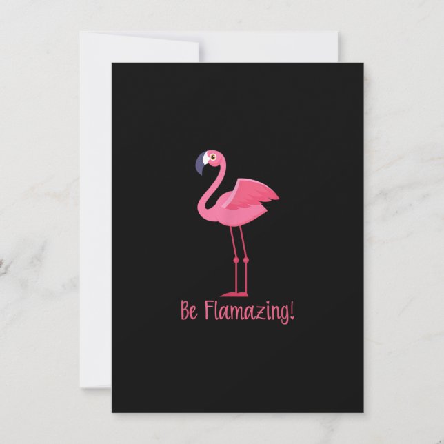 Convite Flamingo Be Flamazing (Frente)