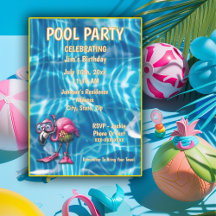 flamingo Birthday, cor-de-rosa-branca