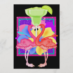 Convite Flamingo Cocktail - SRF