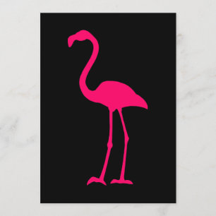 Convite Flamingo cor-de-rosa brilhante