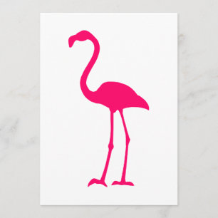 Convite Flamingo cor-de-rosa brilhante