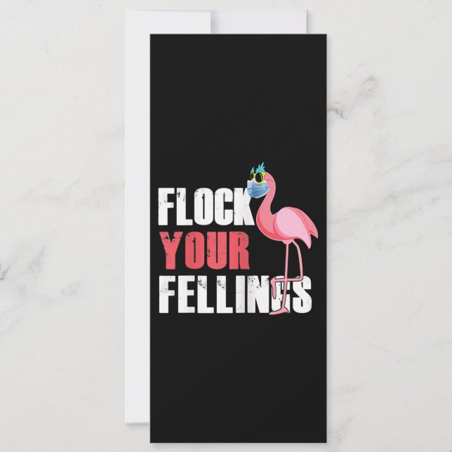 Convite Flamingo Engraçado para Mulheres Flocam Seus Senti (Frente)