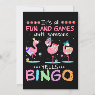 Convite Flamingo   Flaming Bingo Funny