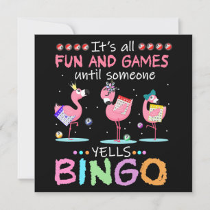 Convite Flamingo   Flaming Bingo Funny